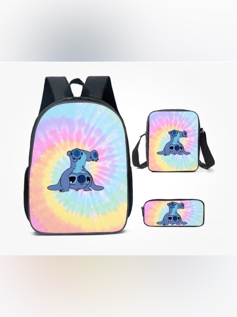 NWT~ 3 Piece Lilo & Stitch Set; Backpack, Lunch Box, Pencil Holder